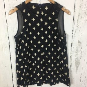 🔥Sold MADEWELL $85 Black Pattern Top Size XS